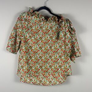 Never A Wallflower Floral Blouse - Red and Green